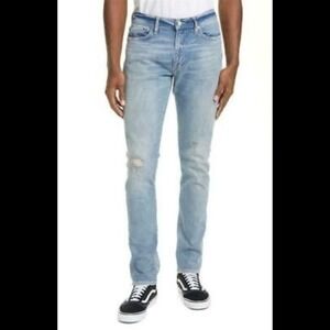OVADIA & Sons Distressed Skinny 001 Jeans in Paint Light Size 34 NWT $ 270.00